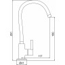 Смеситель для кухни GAPPO G1052-96 с гибким изливом, черный